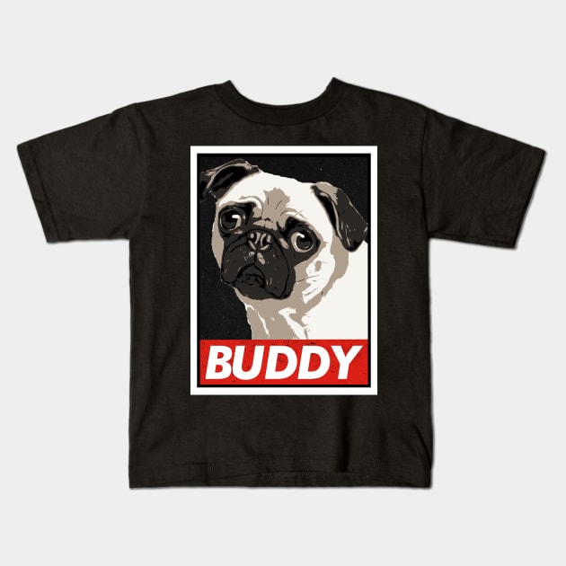 Puggy Buddy Kids T-Shirt by SmithyJ88